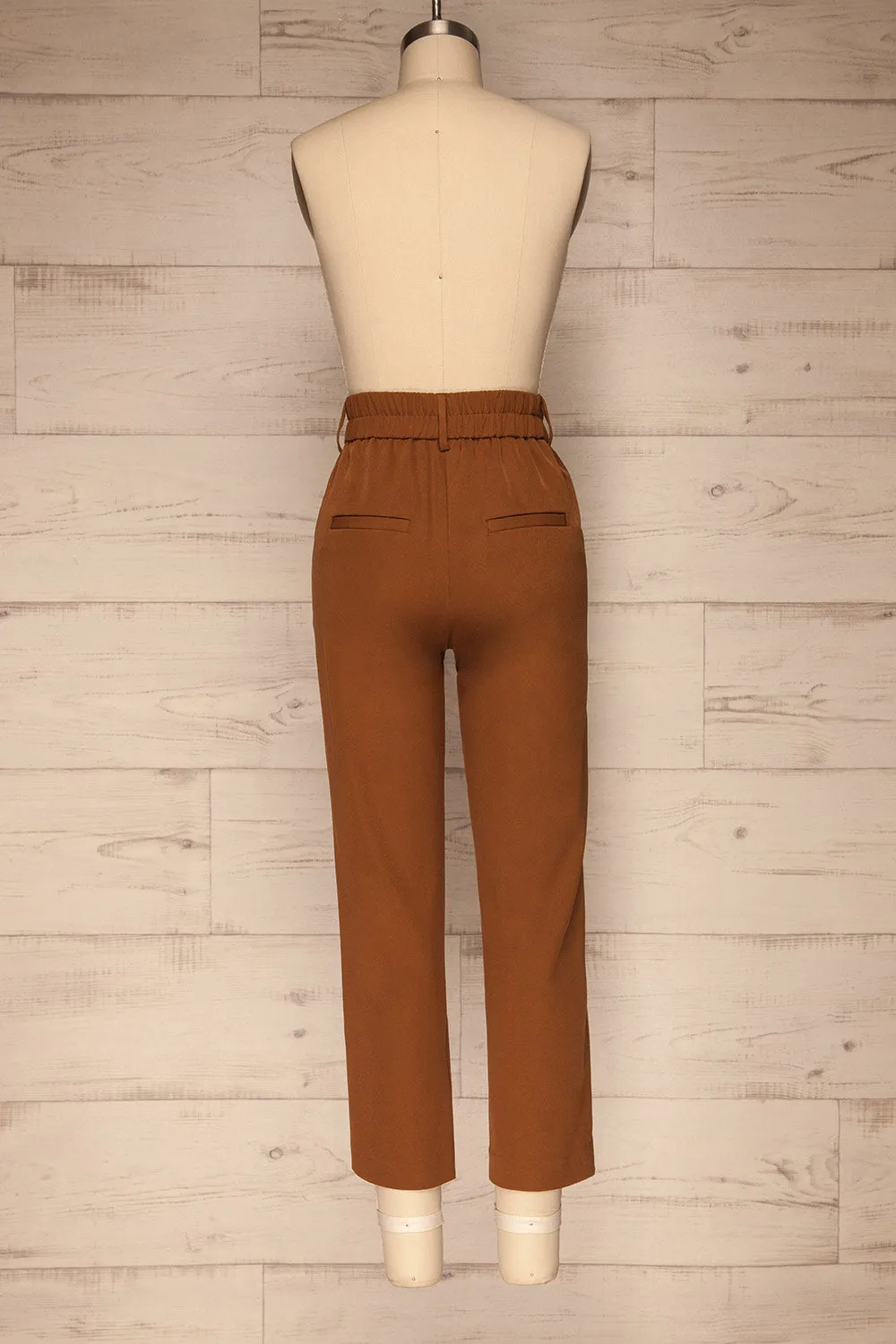 Issie Nutmeg | Brown Straight Leg Pants