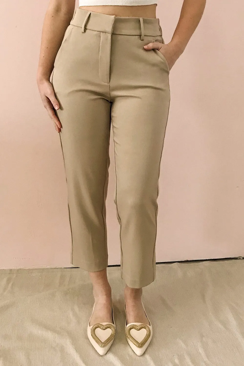 Issie Nutmeg | Brown Straight Leg Pants