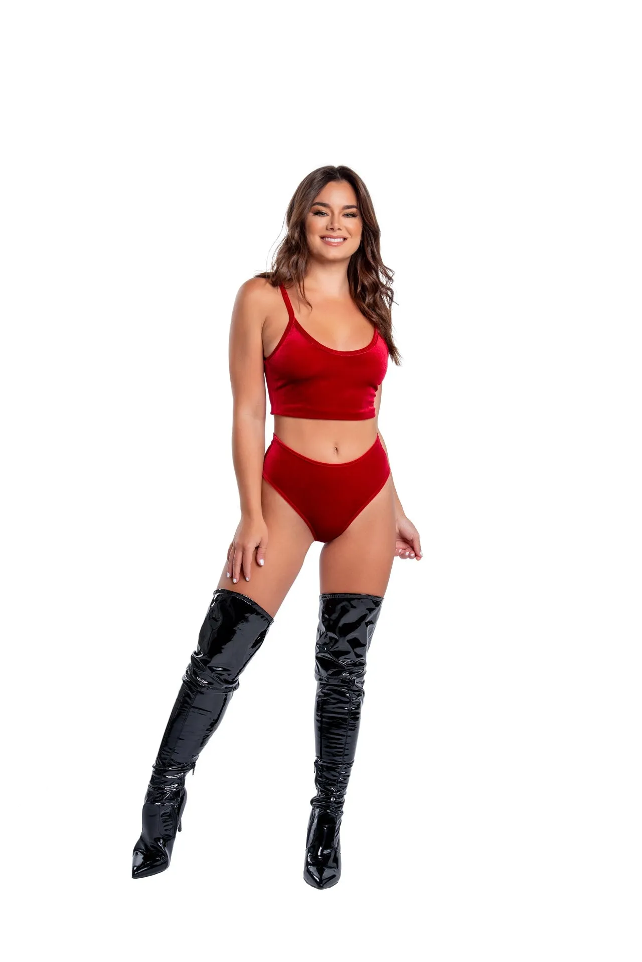 J. Valentine Velvet High-Waist Short - Festival Wear