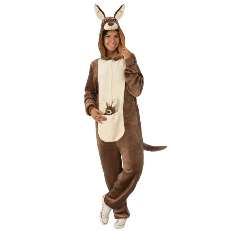 Kangaroo Furry Onesie Adult Costume