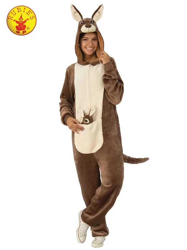 KANGAROO FURRY ONESIE COSTUME, ADULT UNISEX