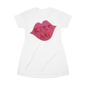 Kiss Me All Over Print T-Shirt Dress