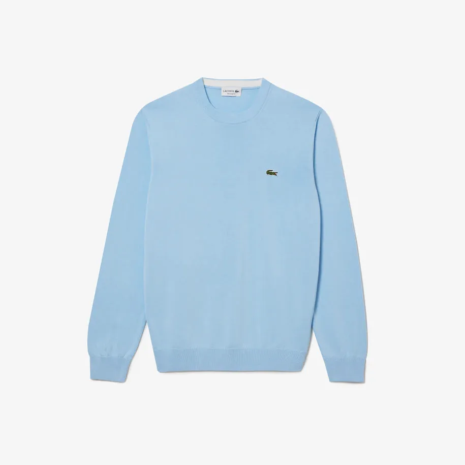 LACOSTE MEN'S ORGANIC COTTON CREW NECK SWEATER