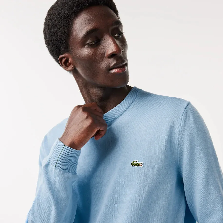 LACOSTE MEN'S ORGANIC COTTON CREW NECK SWEATER