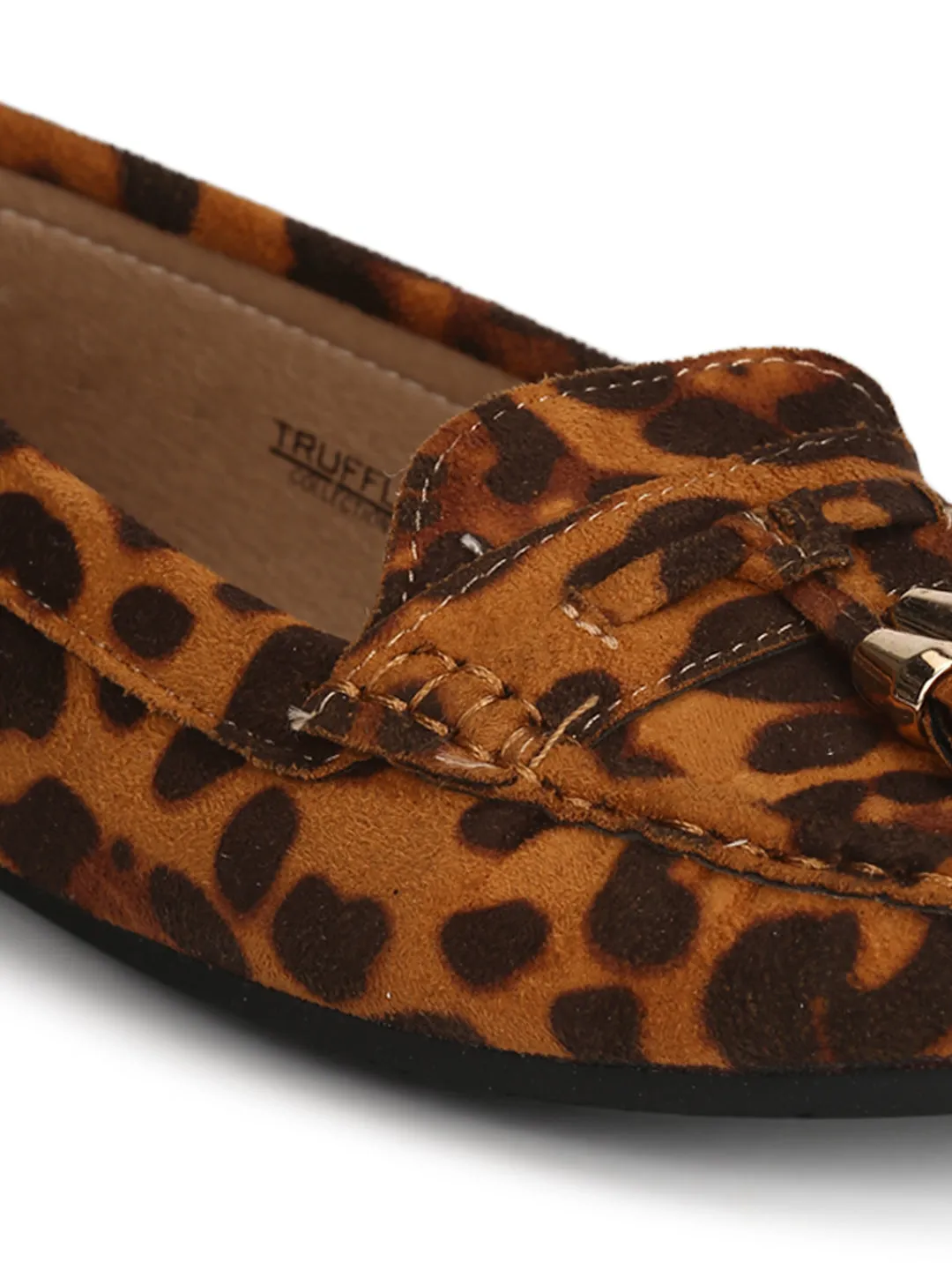 Leopard Micro Tassel Loafer Flats