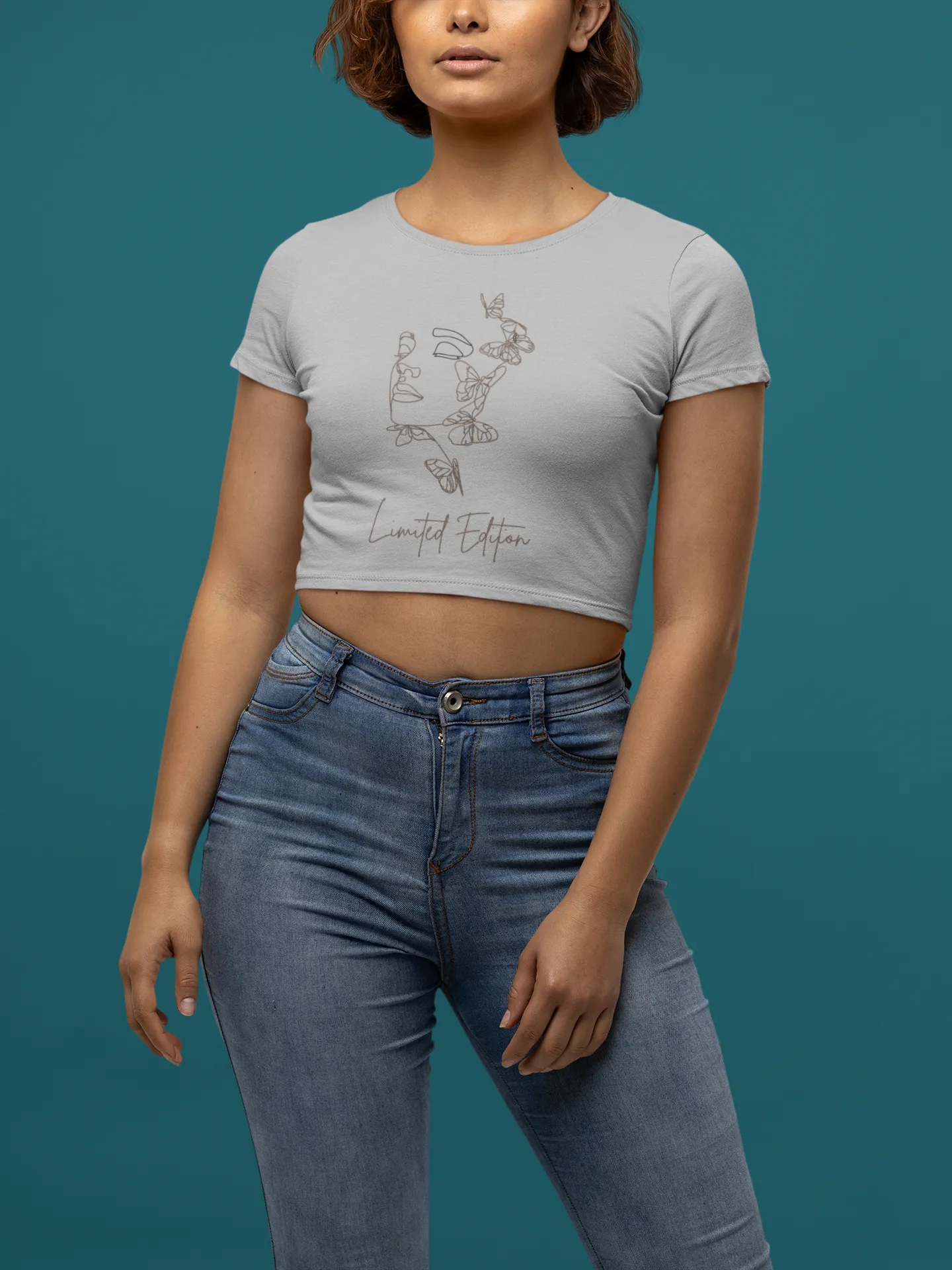 Limited Edition Crop top for women with Minimalistic Woman Design| Storeily