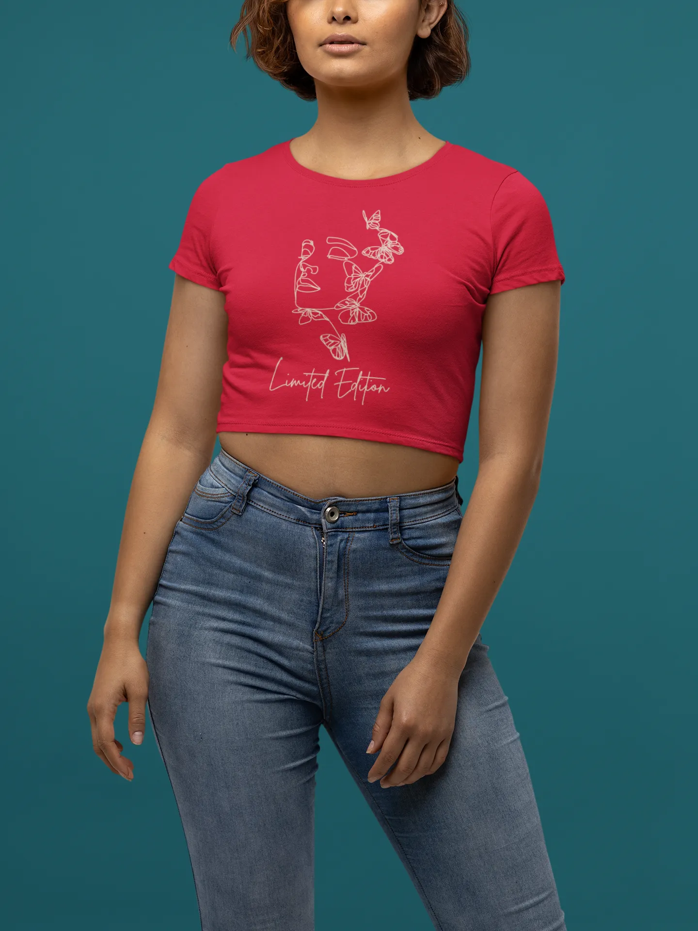 Limited Edition Crop top for women with Minimalistic Woman Design| Storeily