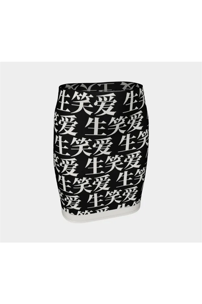 Live Laugh Love Fitted Skirt