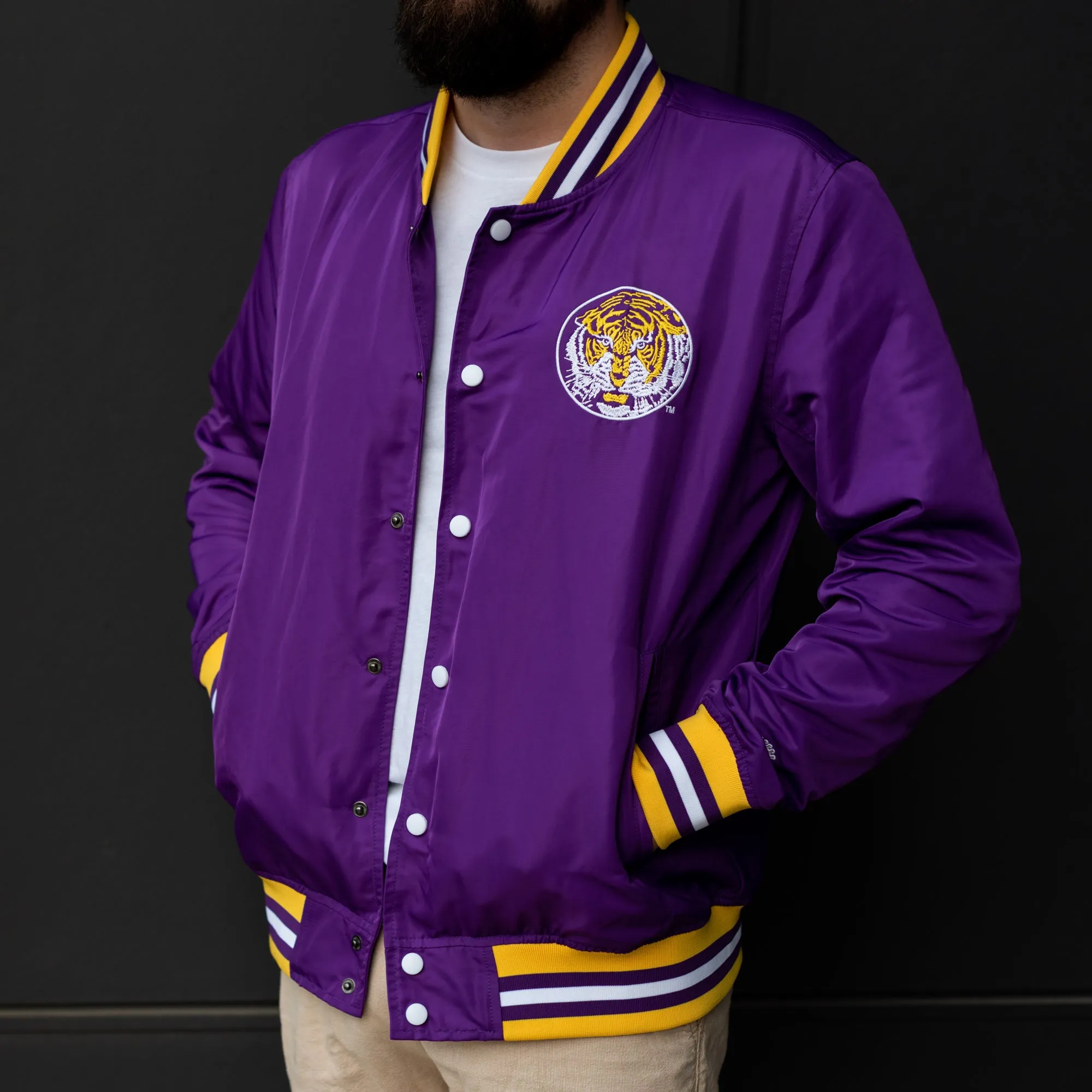 LSU Tigers Retro Bomber Jacket