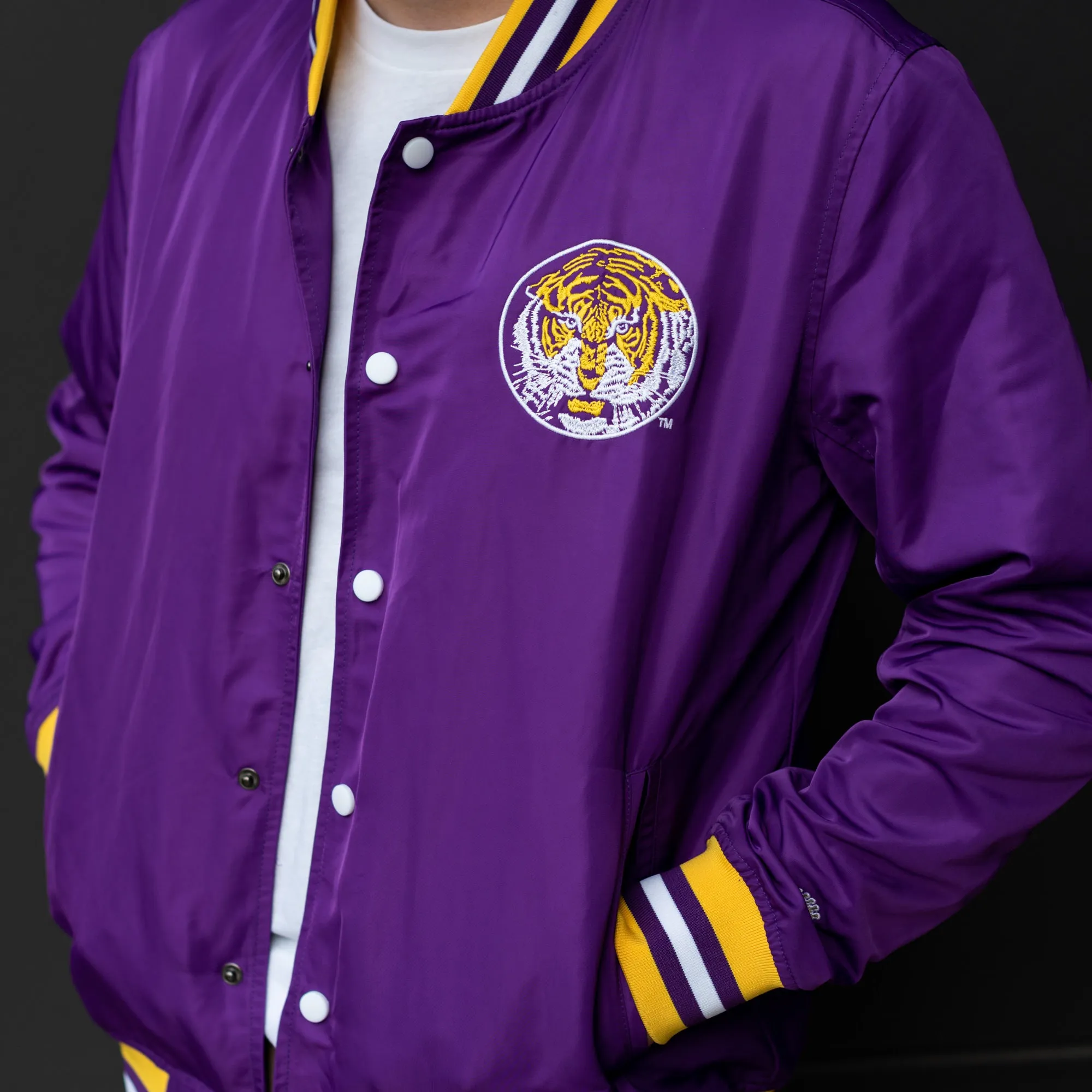 LSU Tigers Retro Bomber Jacket