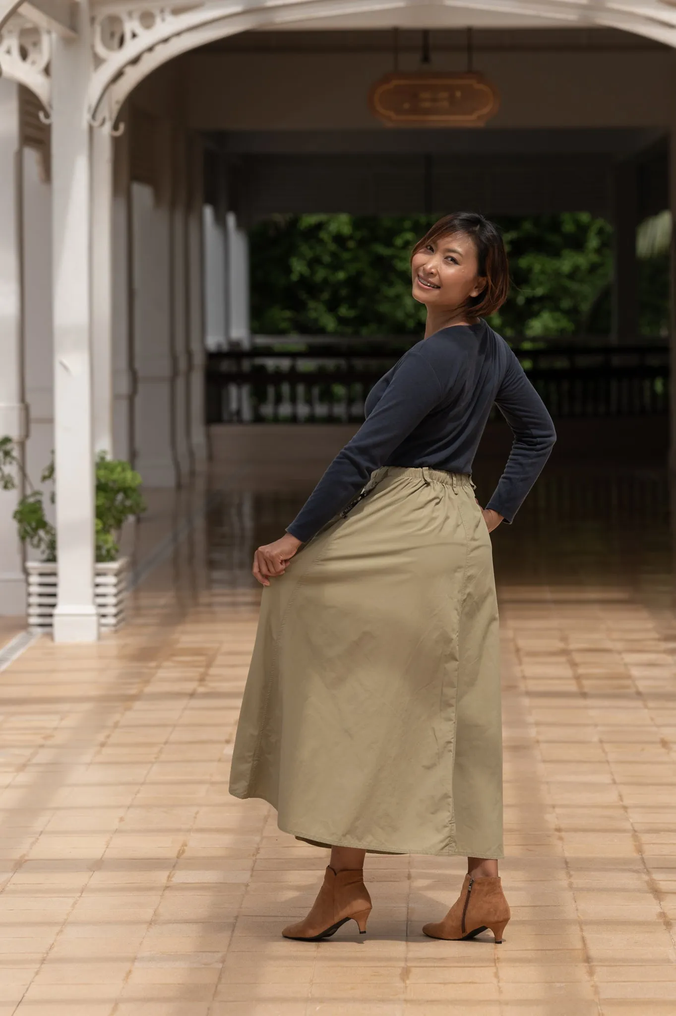 Macabi Slim Skirt - Stone