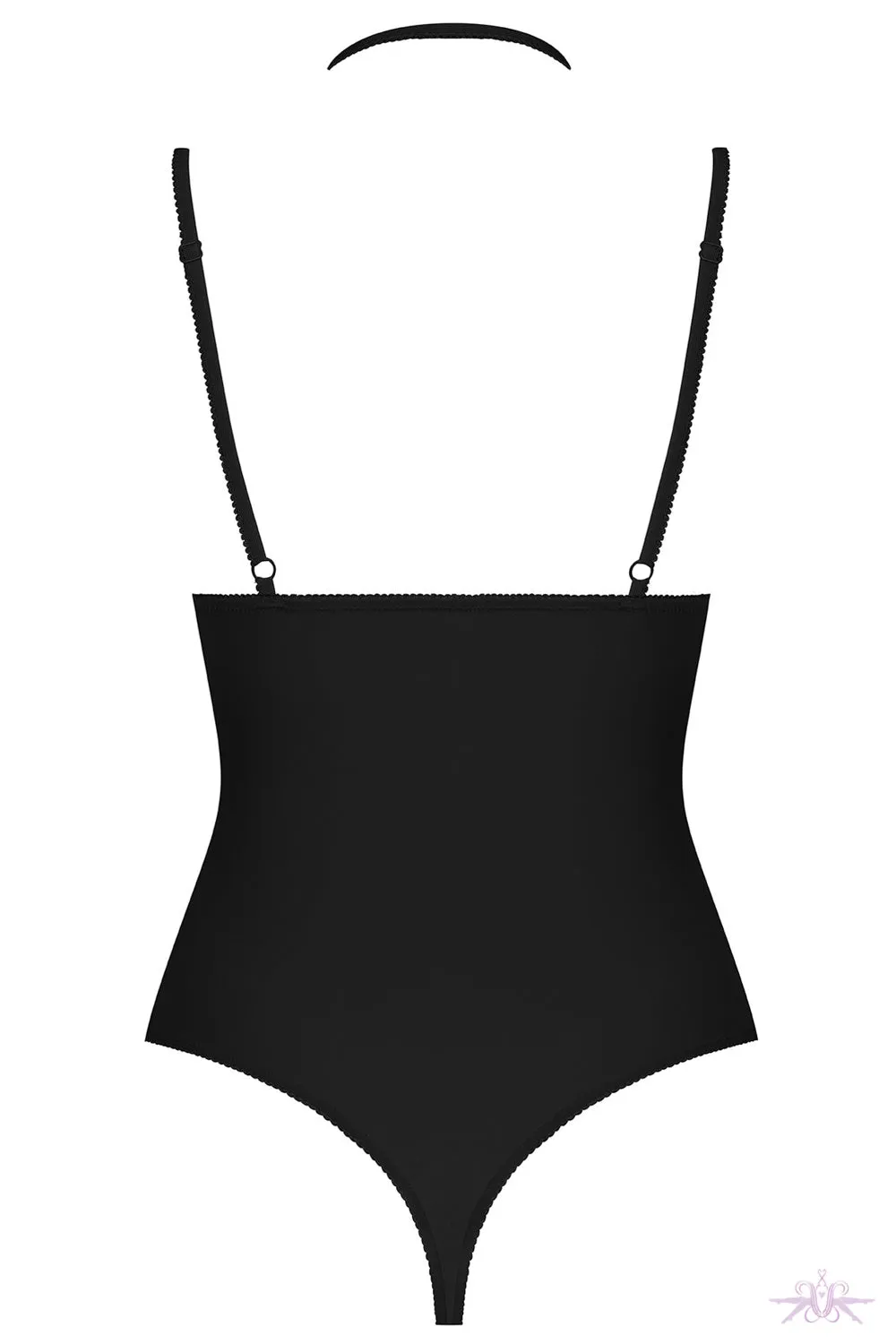 Maison Close Le Petit Secret Black Naked Breast Thong Body