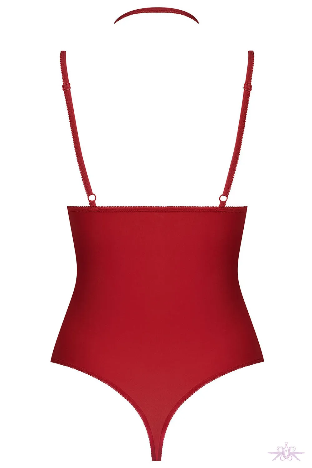 Maison Close Le Petit Secret Red Naked Breast Thong Body