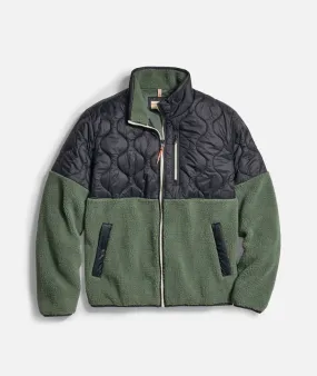 Marine Layer Bariloche Sherpa Jacket-anthracite/green