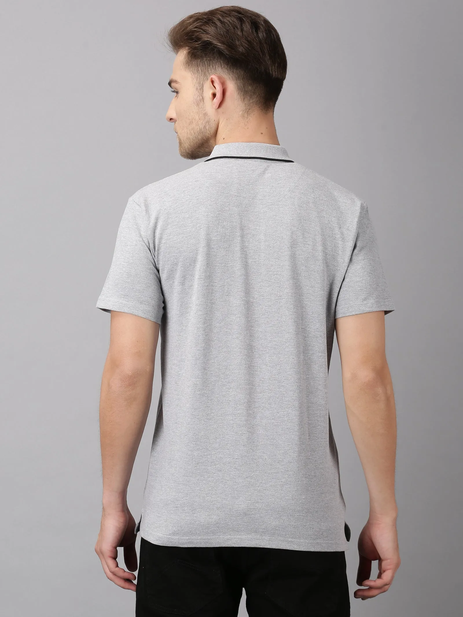 MEN'S GREY SLIM FIT T.SHIRT