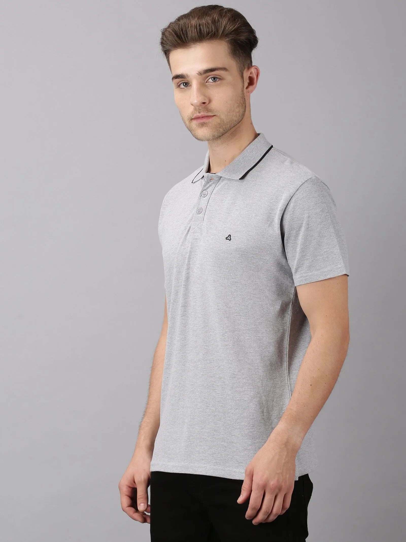 MEN'S GREY SLIM FIT T.SHIRT