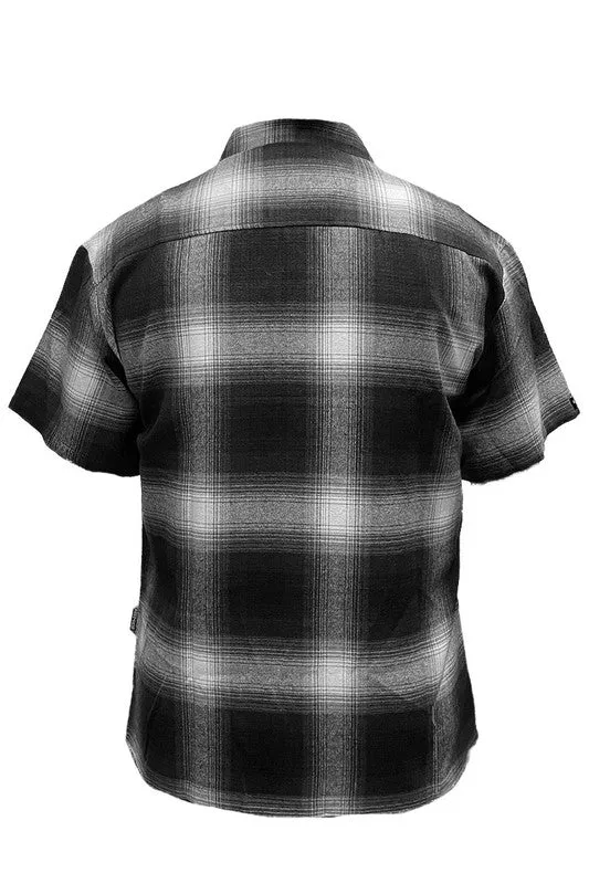 Mens Plaid Short Sleeve Flannel