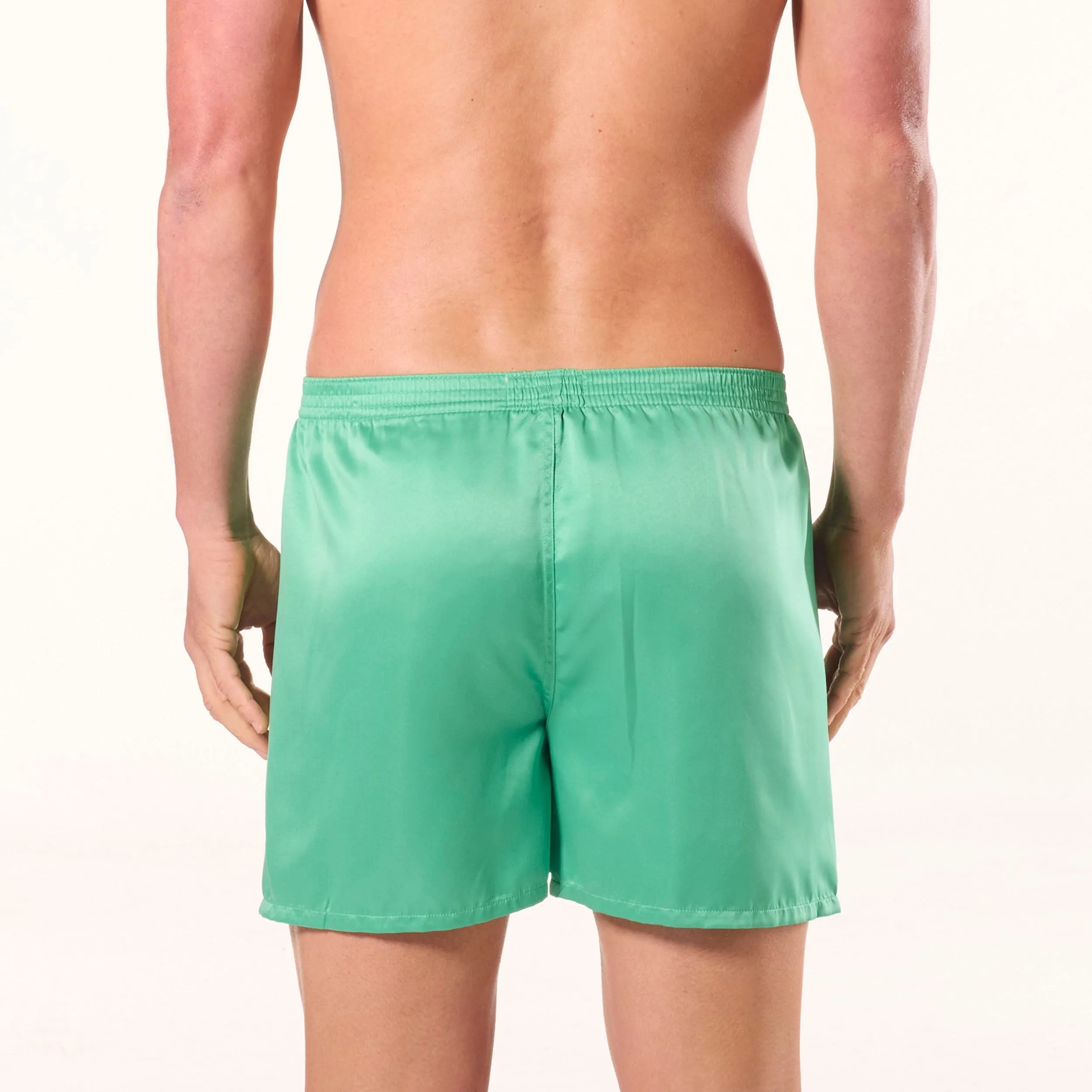 Men's Satin Boxer Short - Green