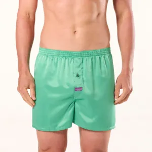 Men's Satin Boxer Short - Green