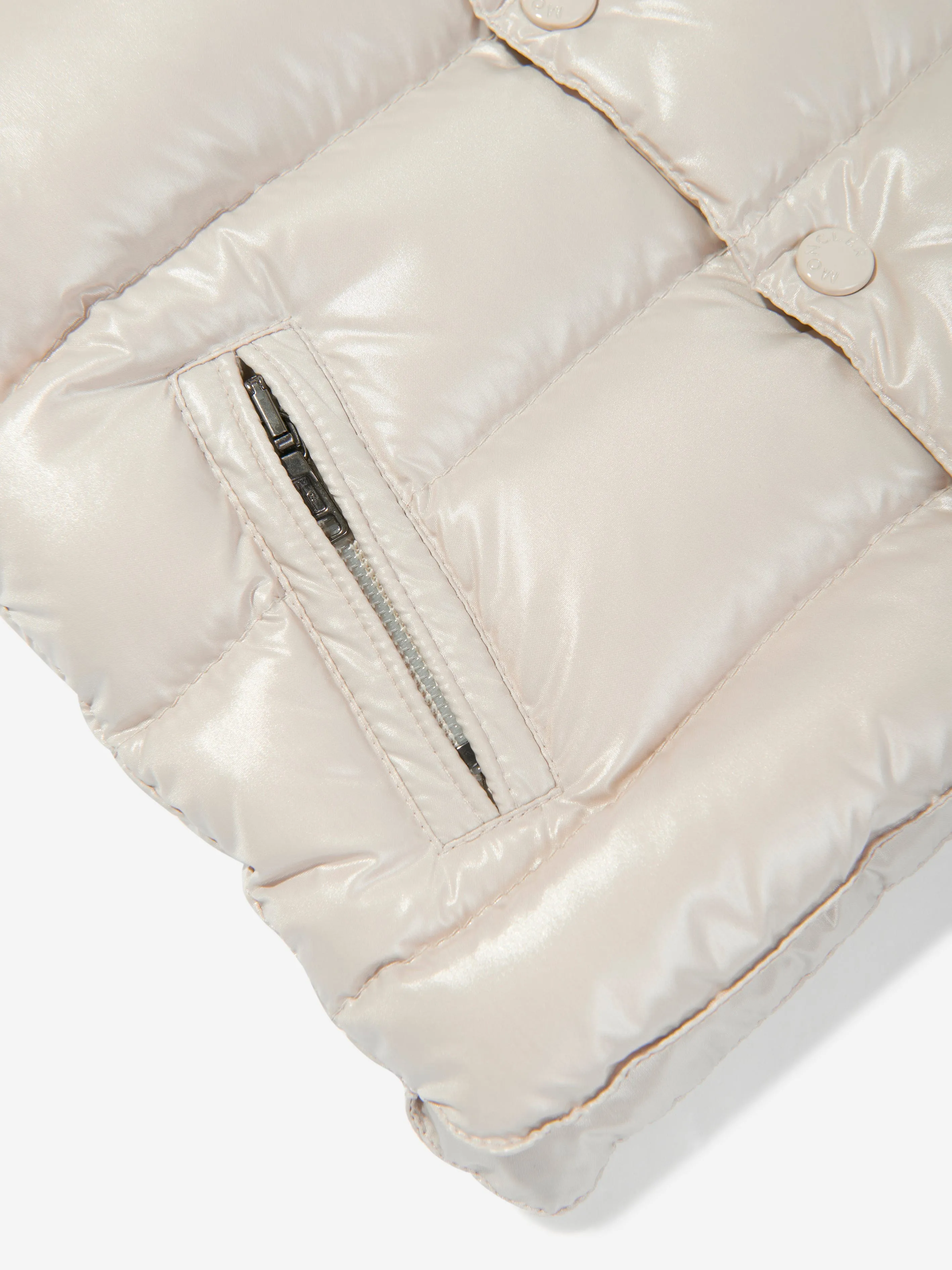 Moncler Enfant Baby Down Padded Bernard Gilet in Ivory