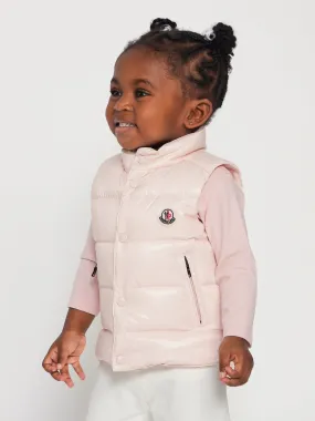 Moncler Enfant Baby Girls Down Padded Bernard Gilet in Pink