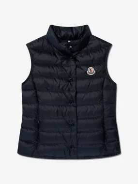 Moncler Enfant Girls Down Padded Liane Gilet in Navy