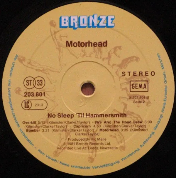 Motörhead - No Sleep 'til Hammersmith (LP, Album) (NM or M-)