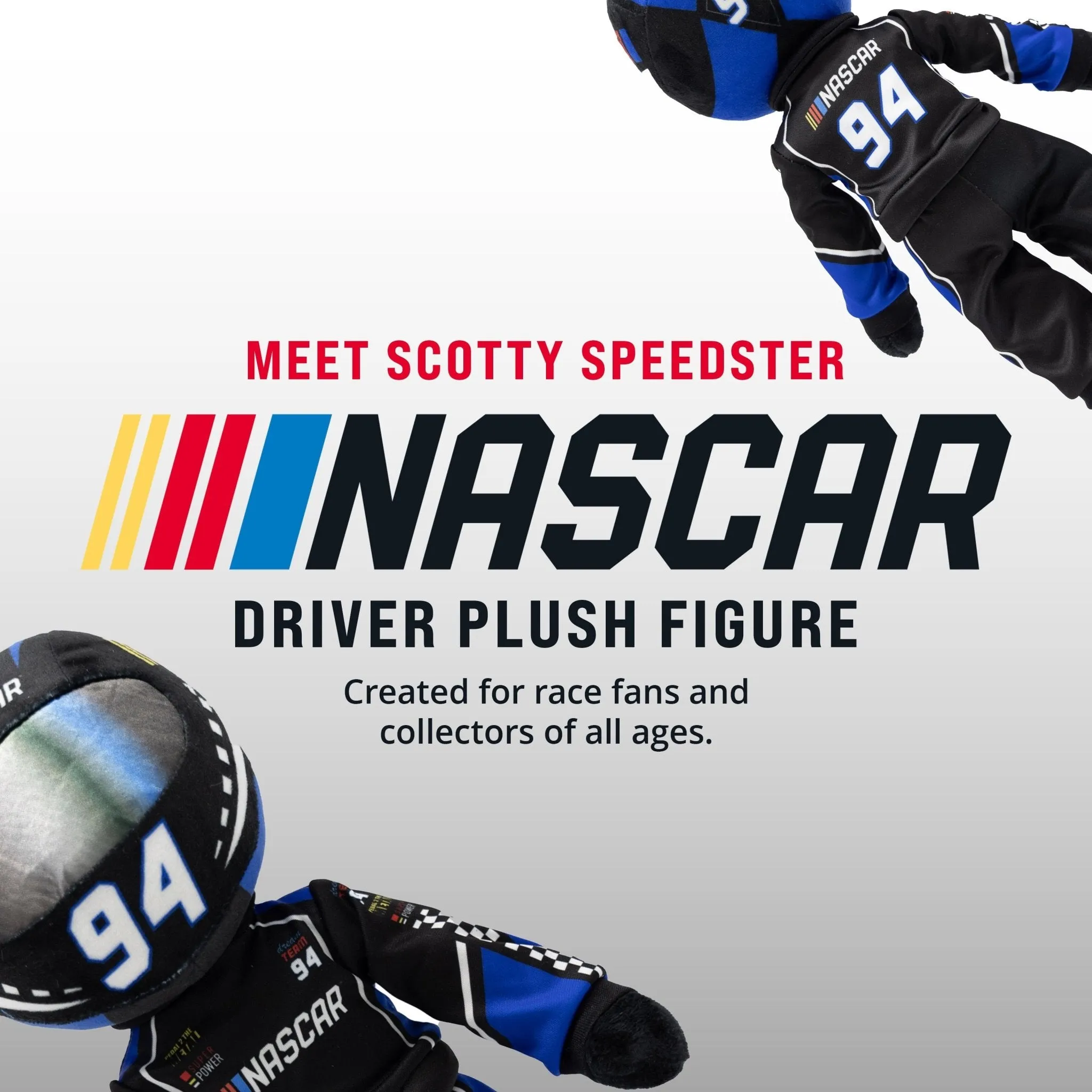 NASCAR | Scotty Speedster Racecar Driver Plush Figure