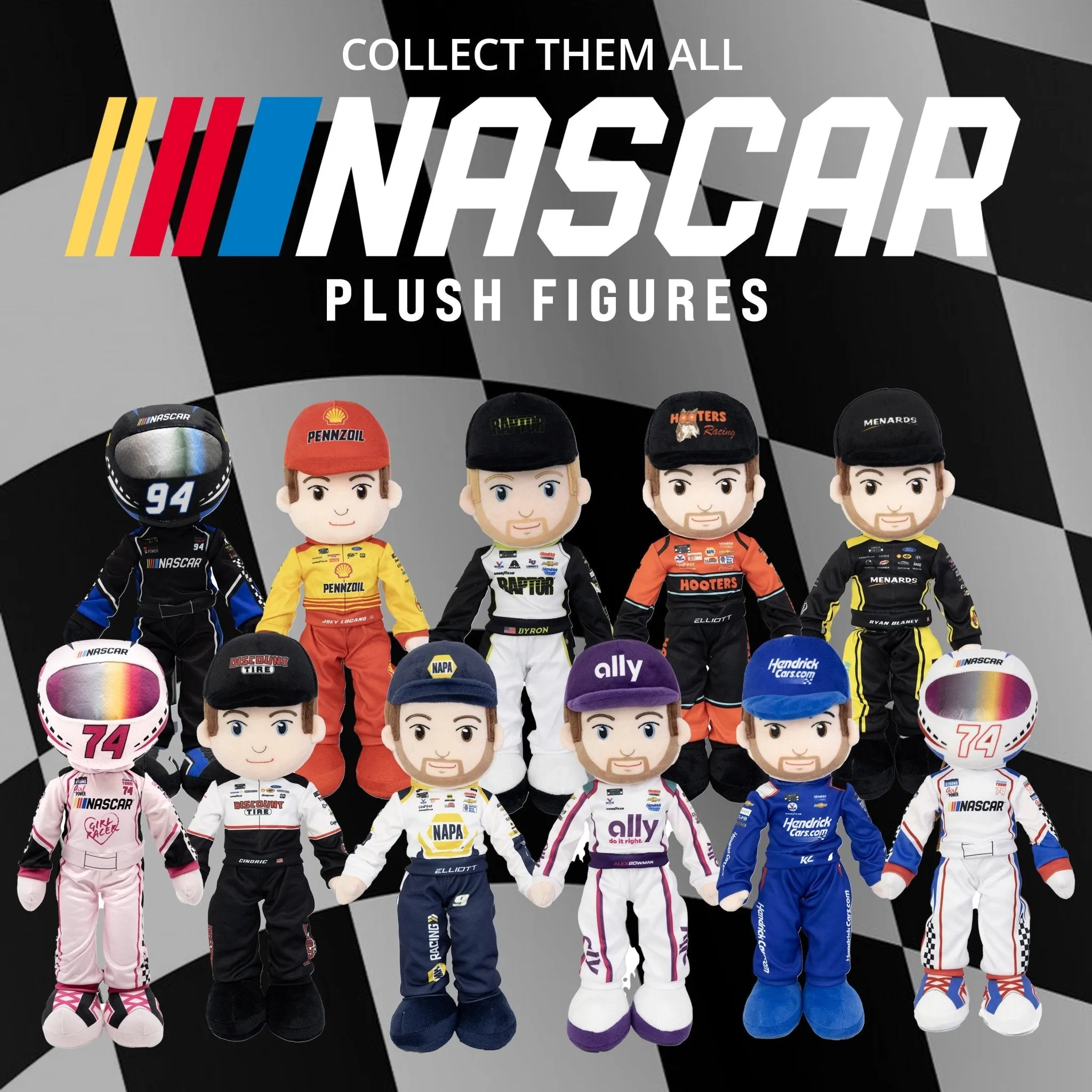 NASCAR | Scotty Speedster Racecar Driver Plush Figure