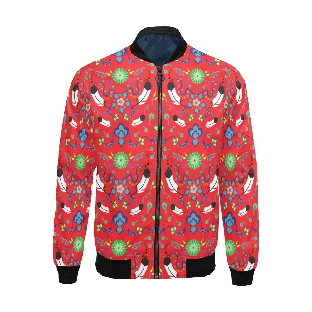 New Growth Vermillion Bomber Jacket for Men