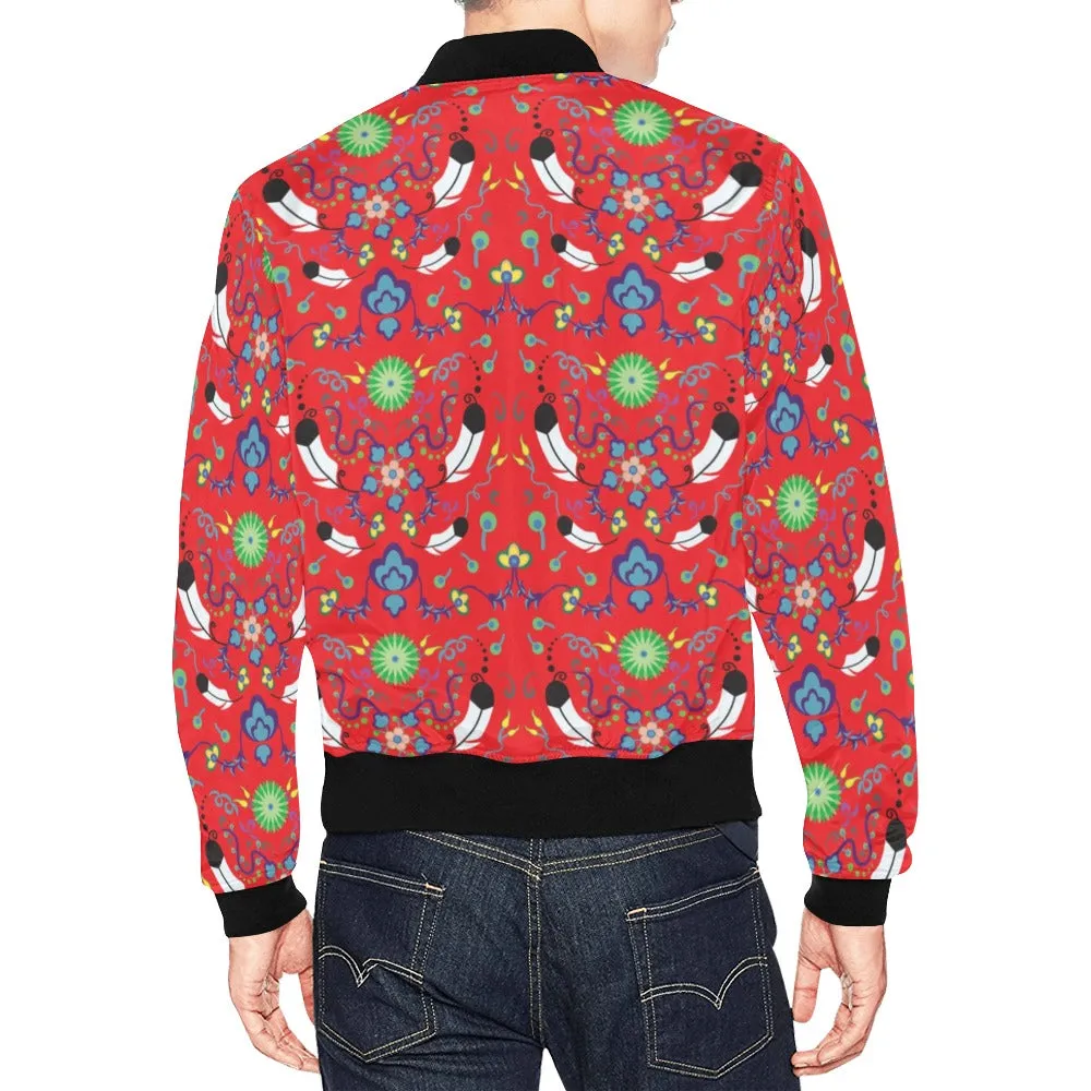 New Growth Vermillion Bomber Jacket for Men