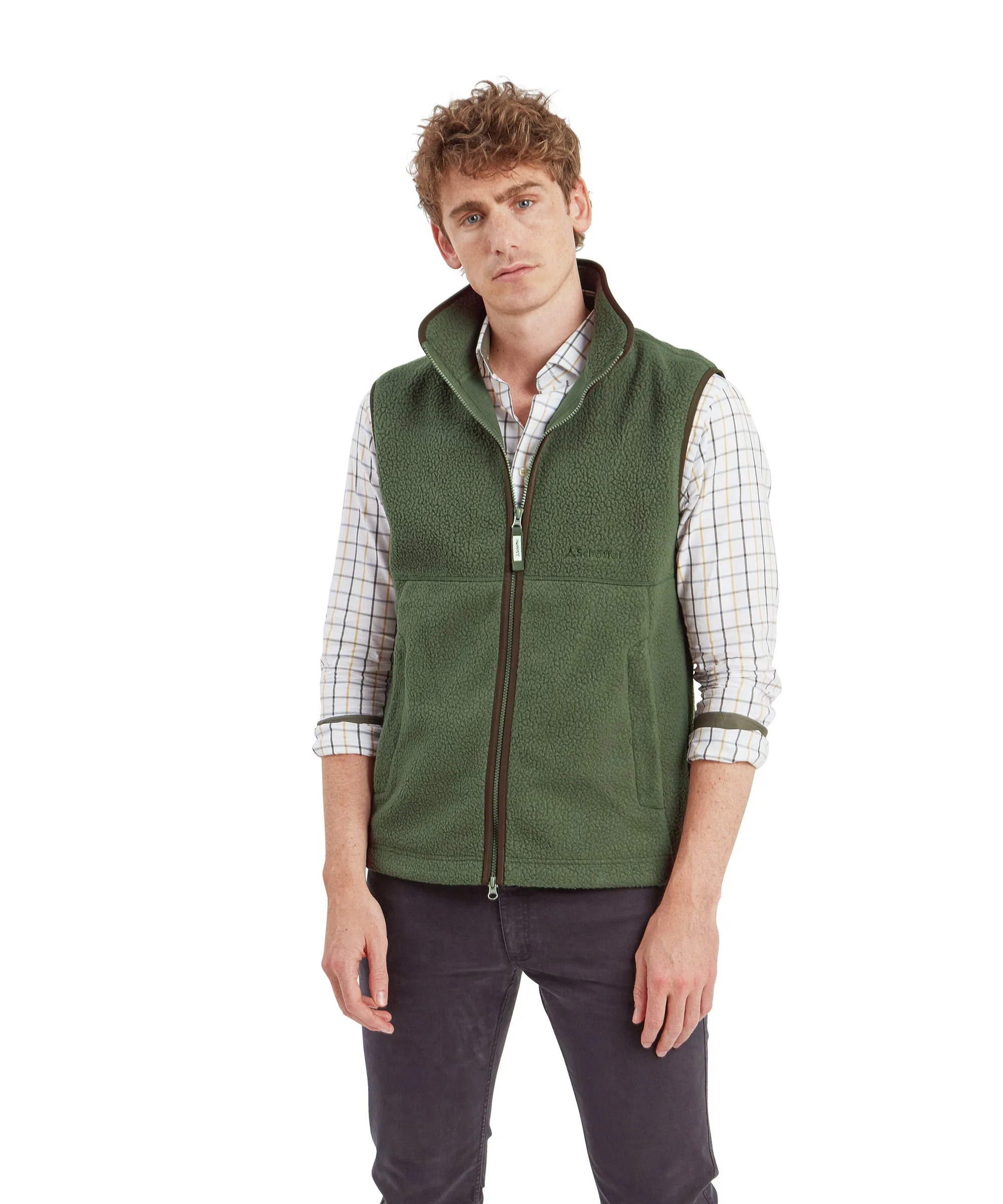 Oakham Retro Fleece Gilet - Woodland