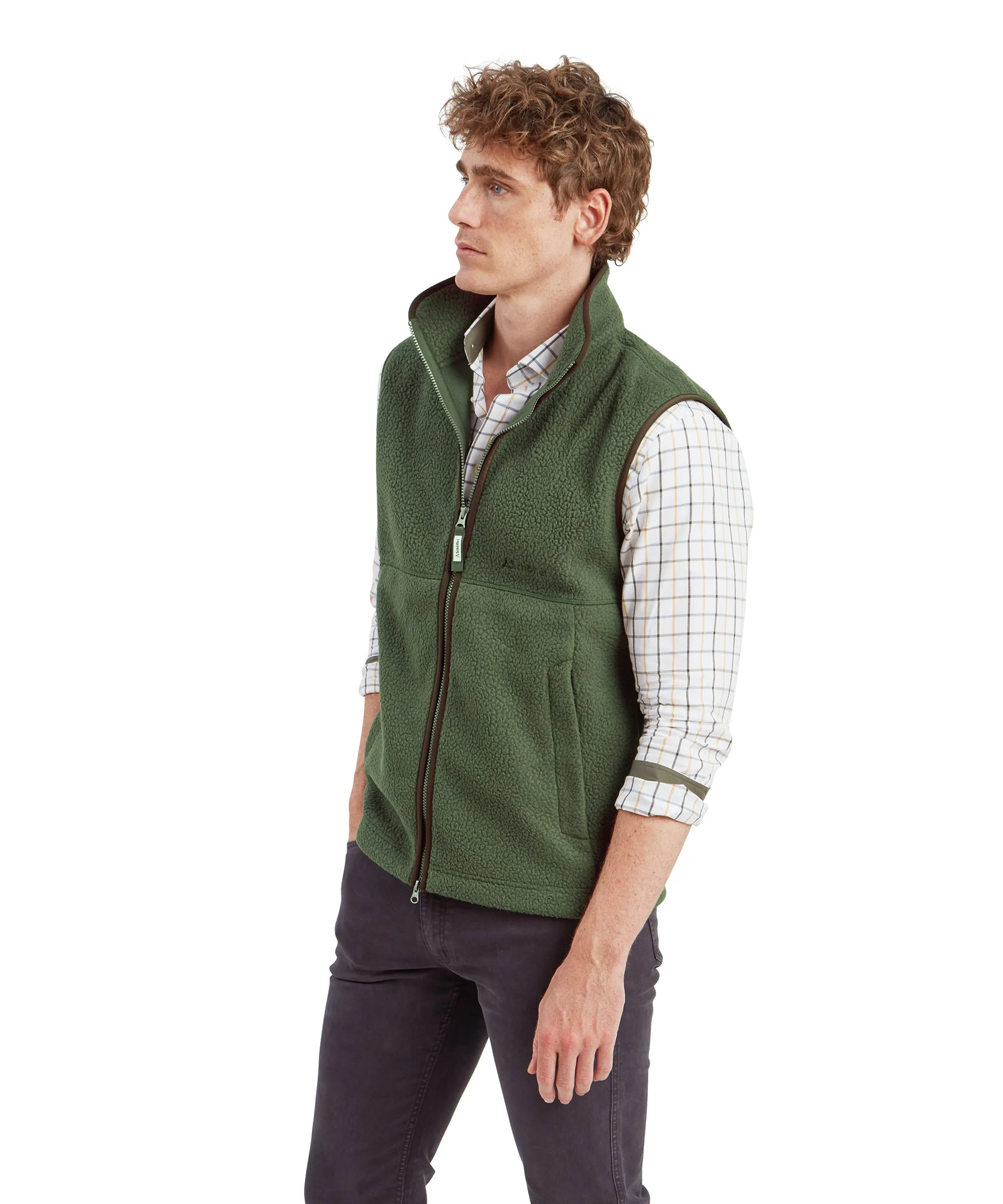 Oakham Retro Fleece Gilet - Woodland