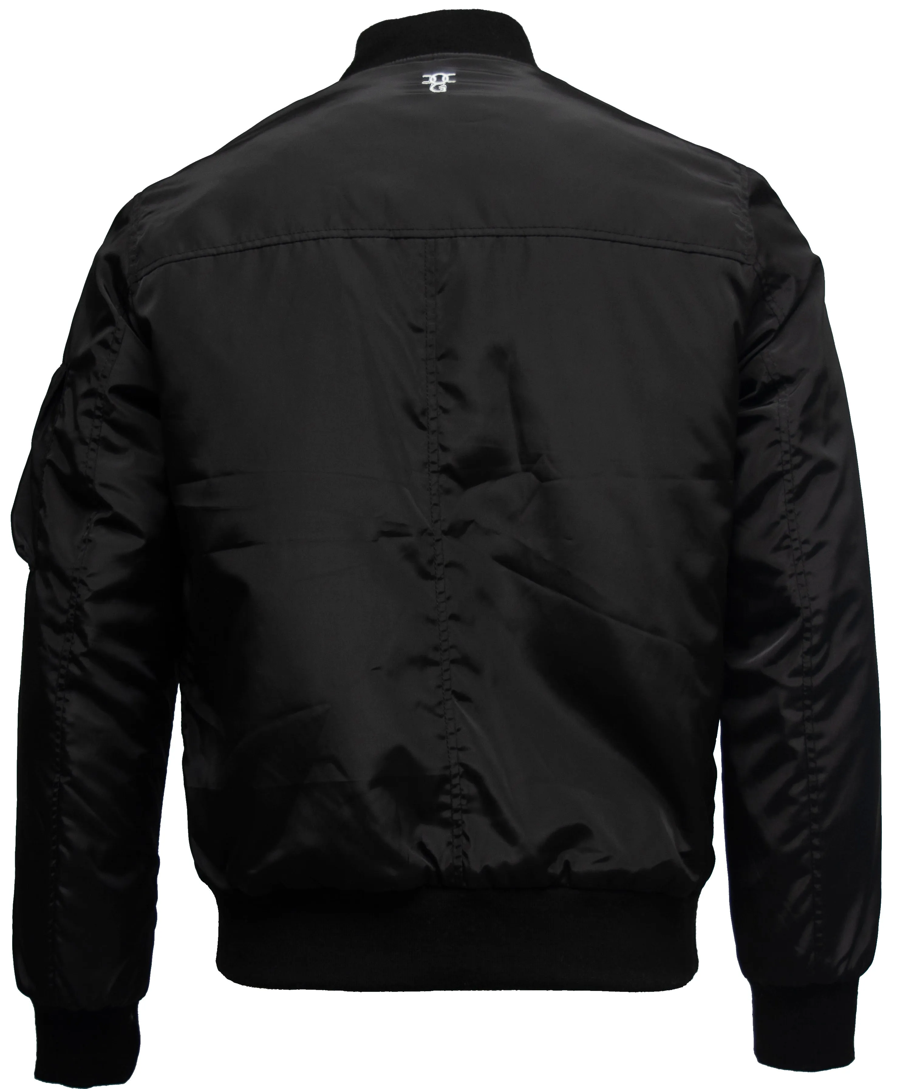 Omar Guevara Satin Bomber Jacket