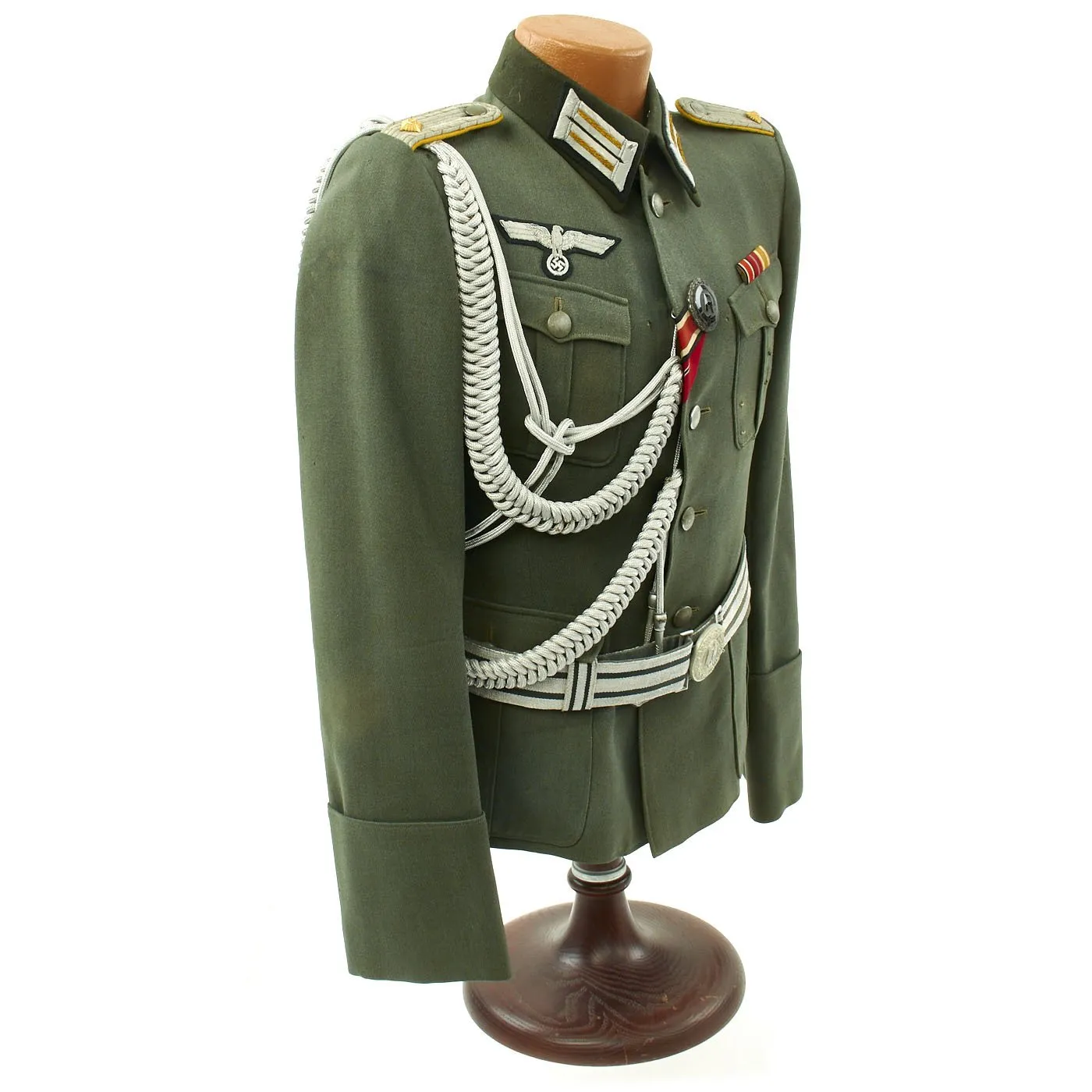 Original German WWII Cavalry Officer Waffenrock Tunic by Bender of Stuttgart