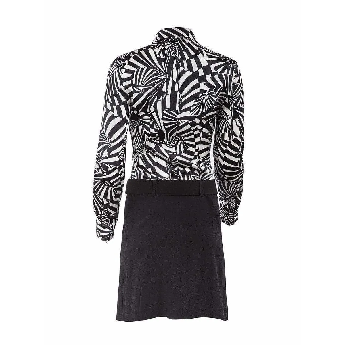 Paco Rabanne Op Art Belted Shirt Dress