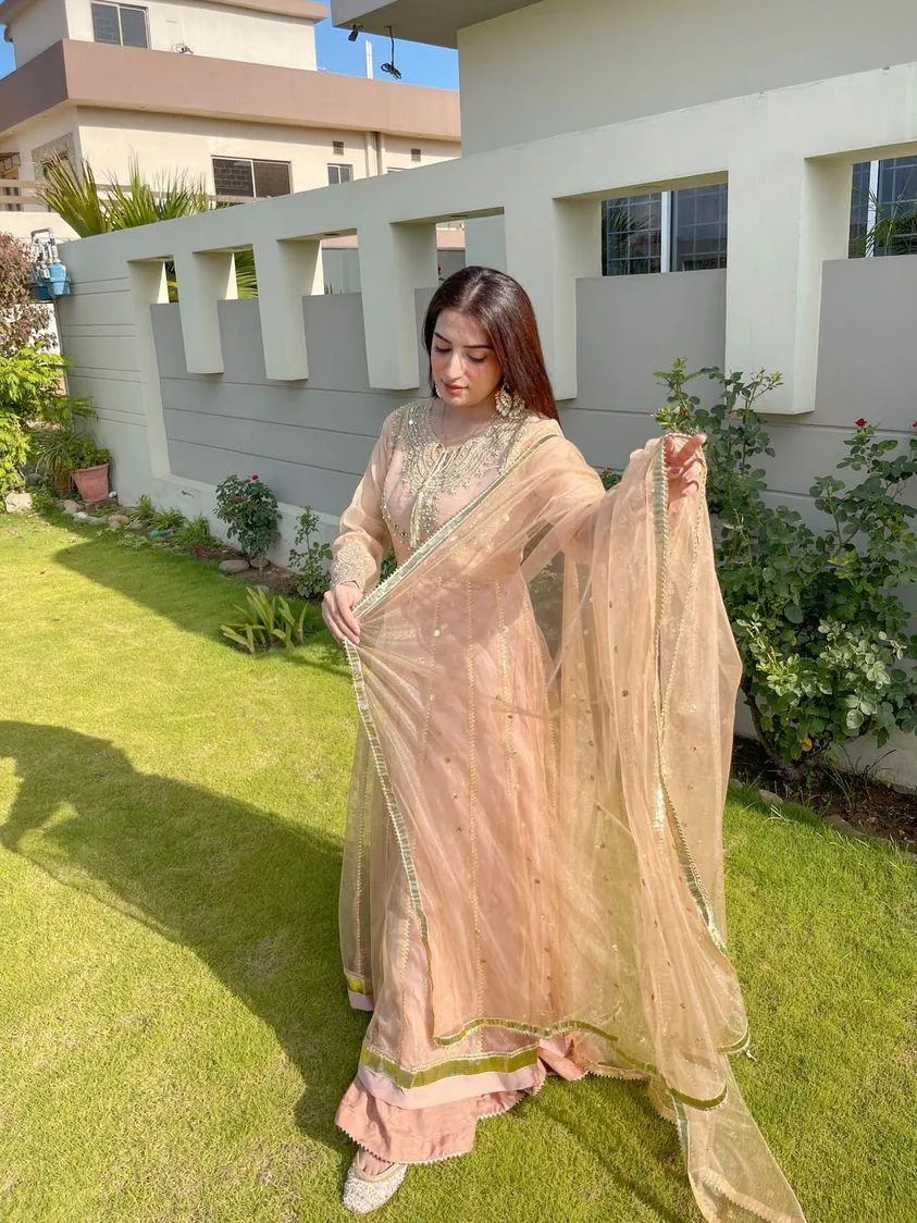 PEACH BLUSH (Frock & Dupatta)