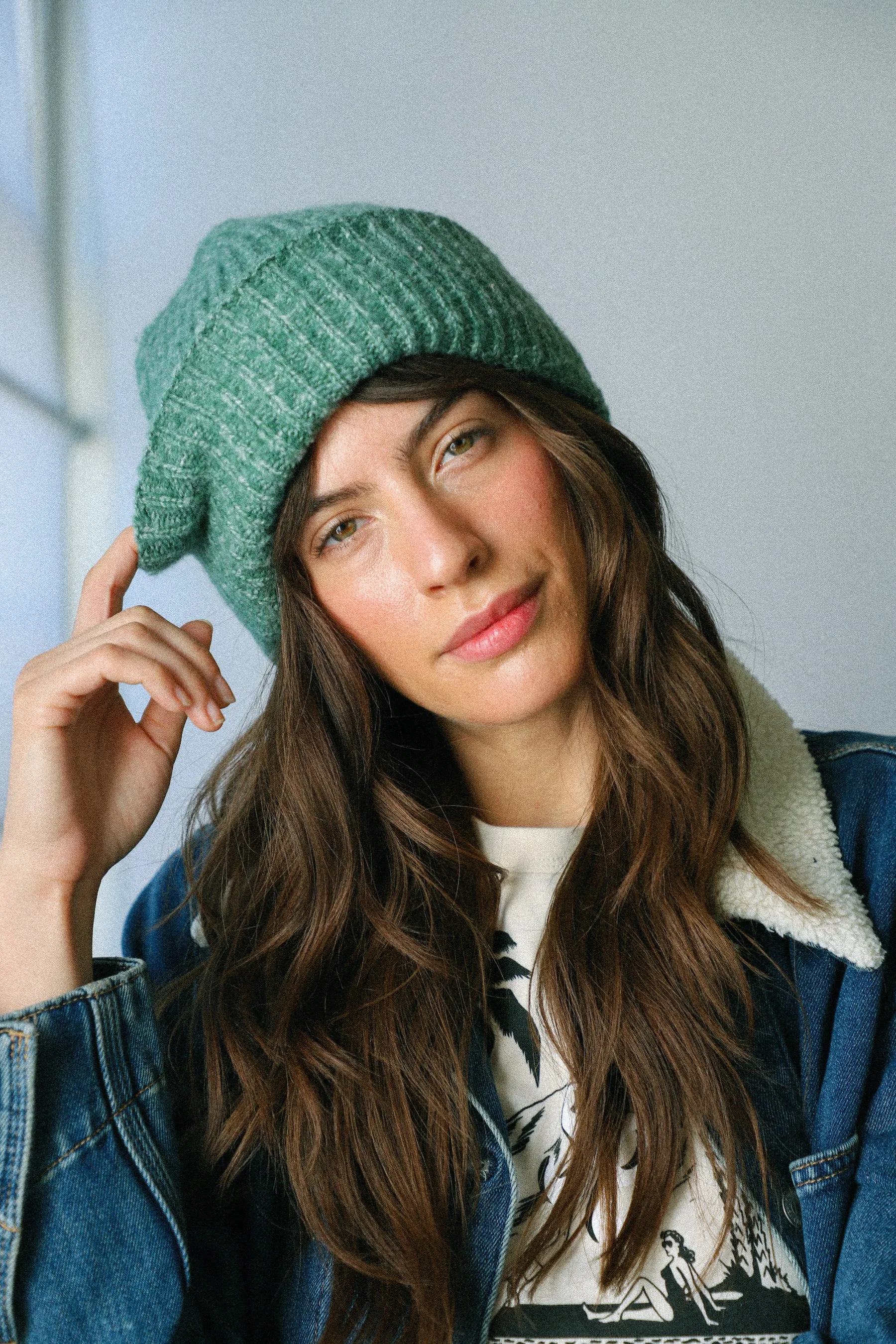 Pine Marled Harbor Ribbed Beanie