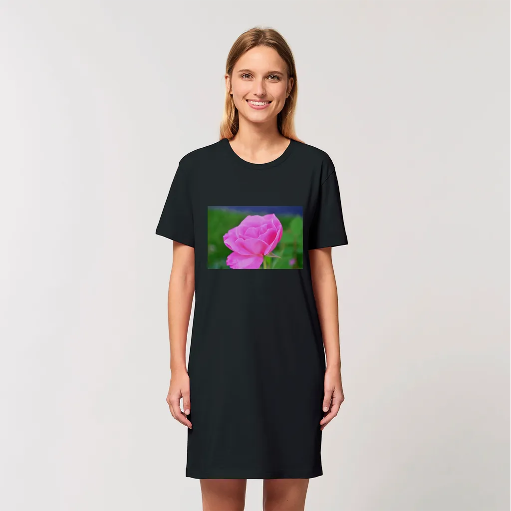 PinkFlower Organic T-Shirt Dress