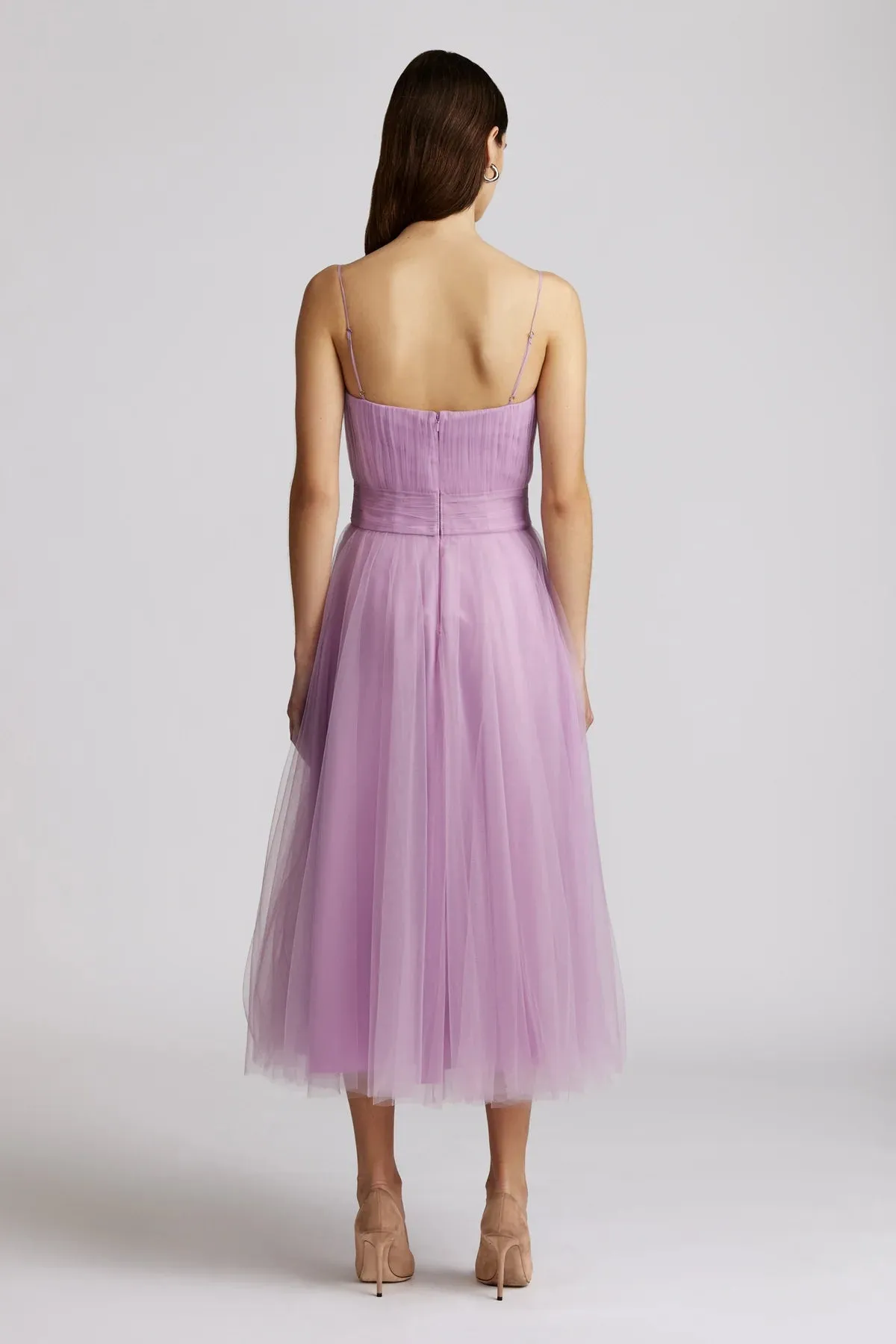 Pleated Tulle Dress - Lilac