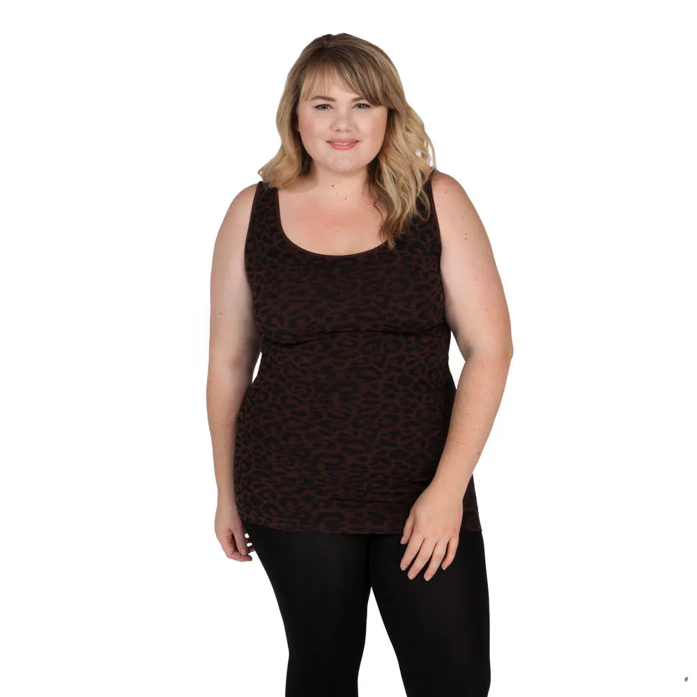 Plus Animal Print Tank Top