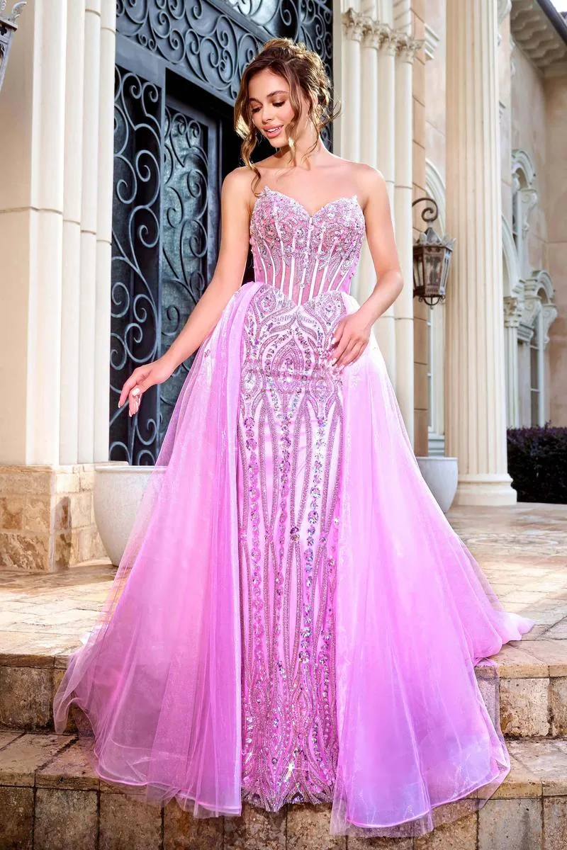 Portia and Scarlett Over Skirt Prom Dress PS24529