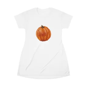 Pumpkin All Over Print T-Shirt Dress