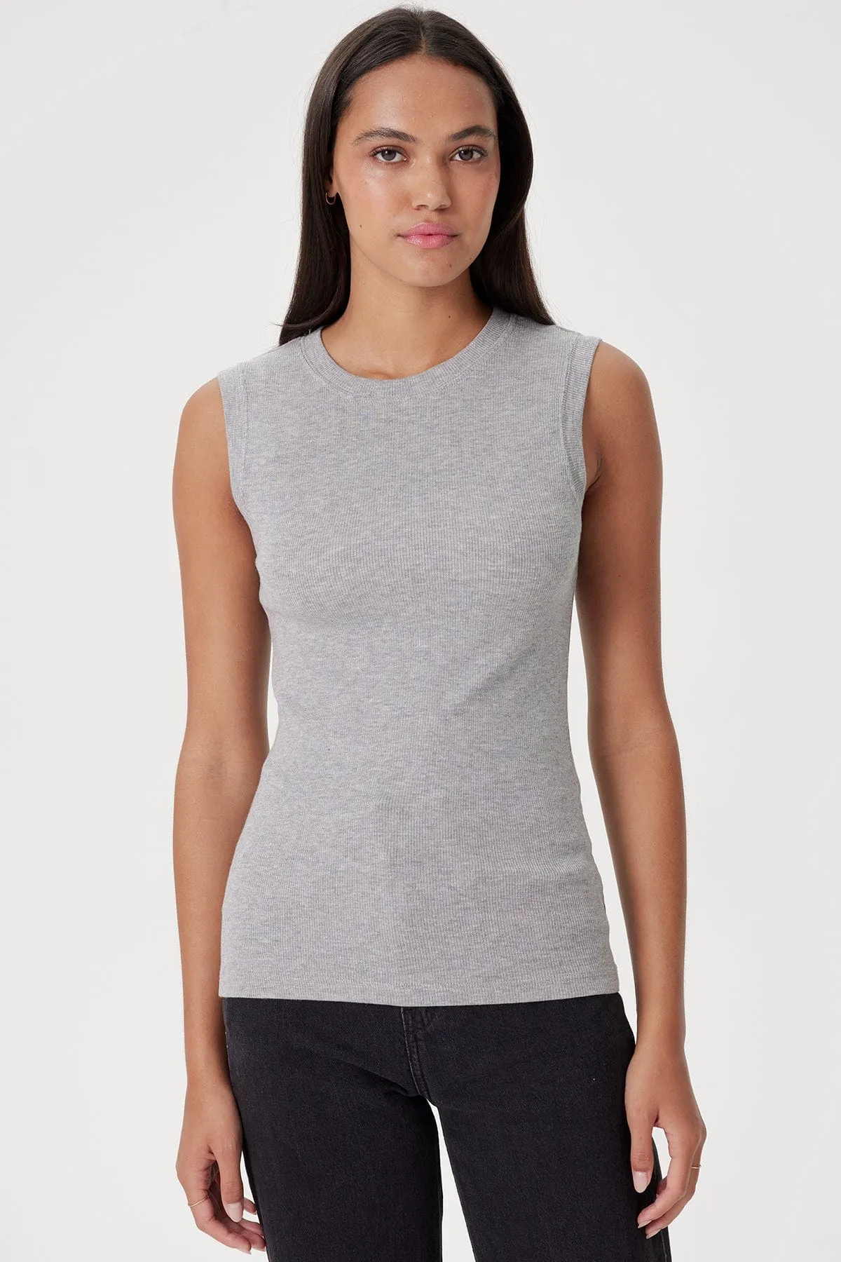 Ribbed Sleeveless Tee