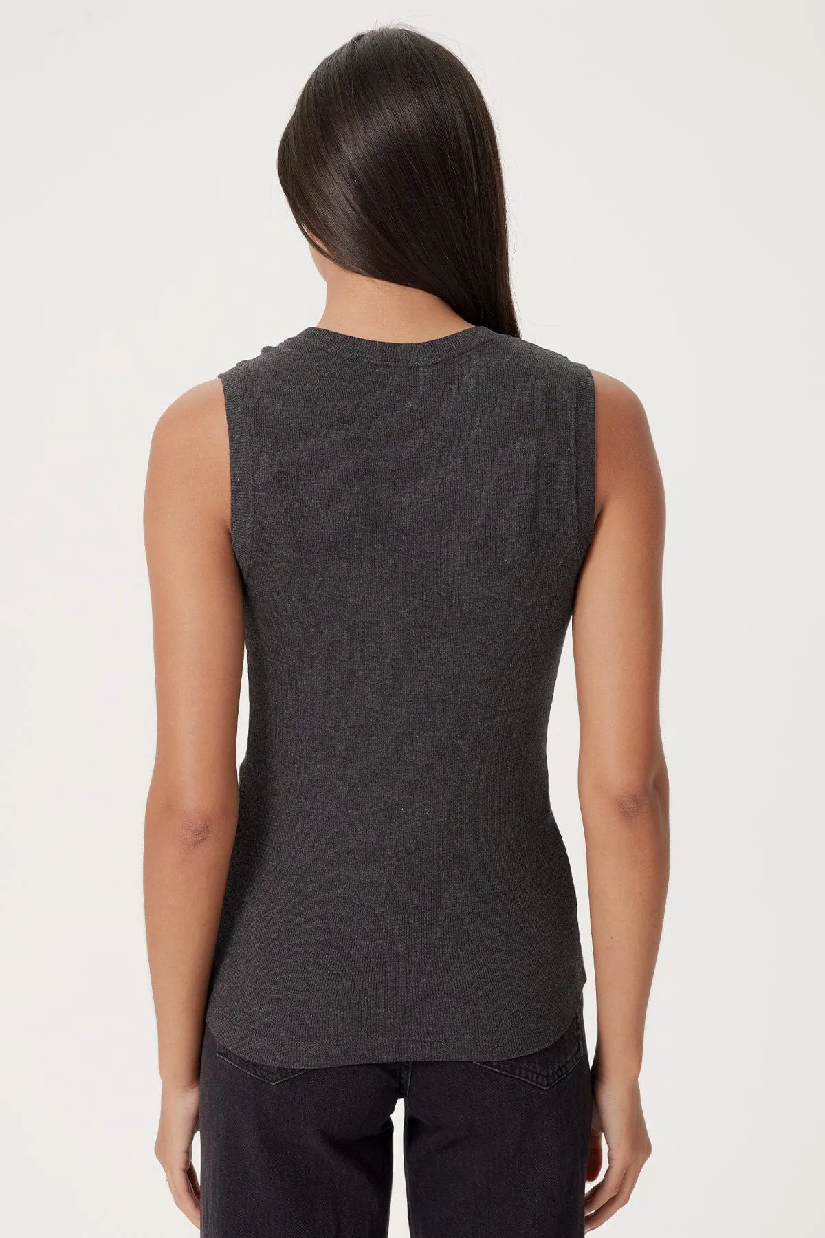 Ribbed Sleeveless Tee