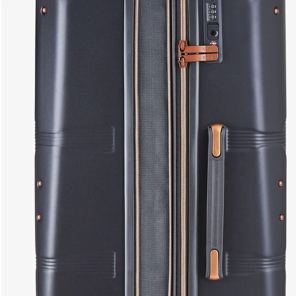 Rock Mayfair 77cm Large Hardsided Exp Luggage - Charcoal