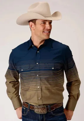 Roper Blue Horizon (Blue) - Men's Western Shirt