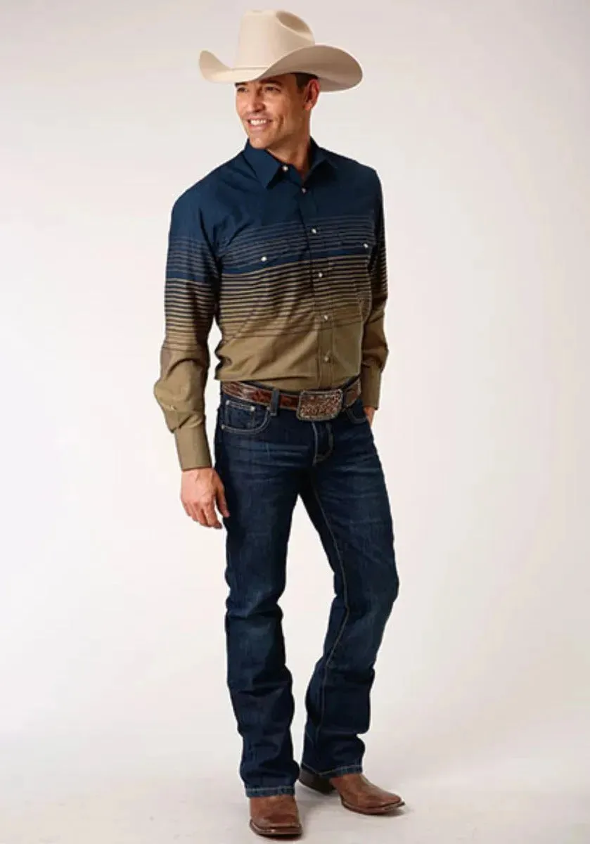 Roper Blue Horizon (Blue) - Men's Western Shirt