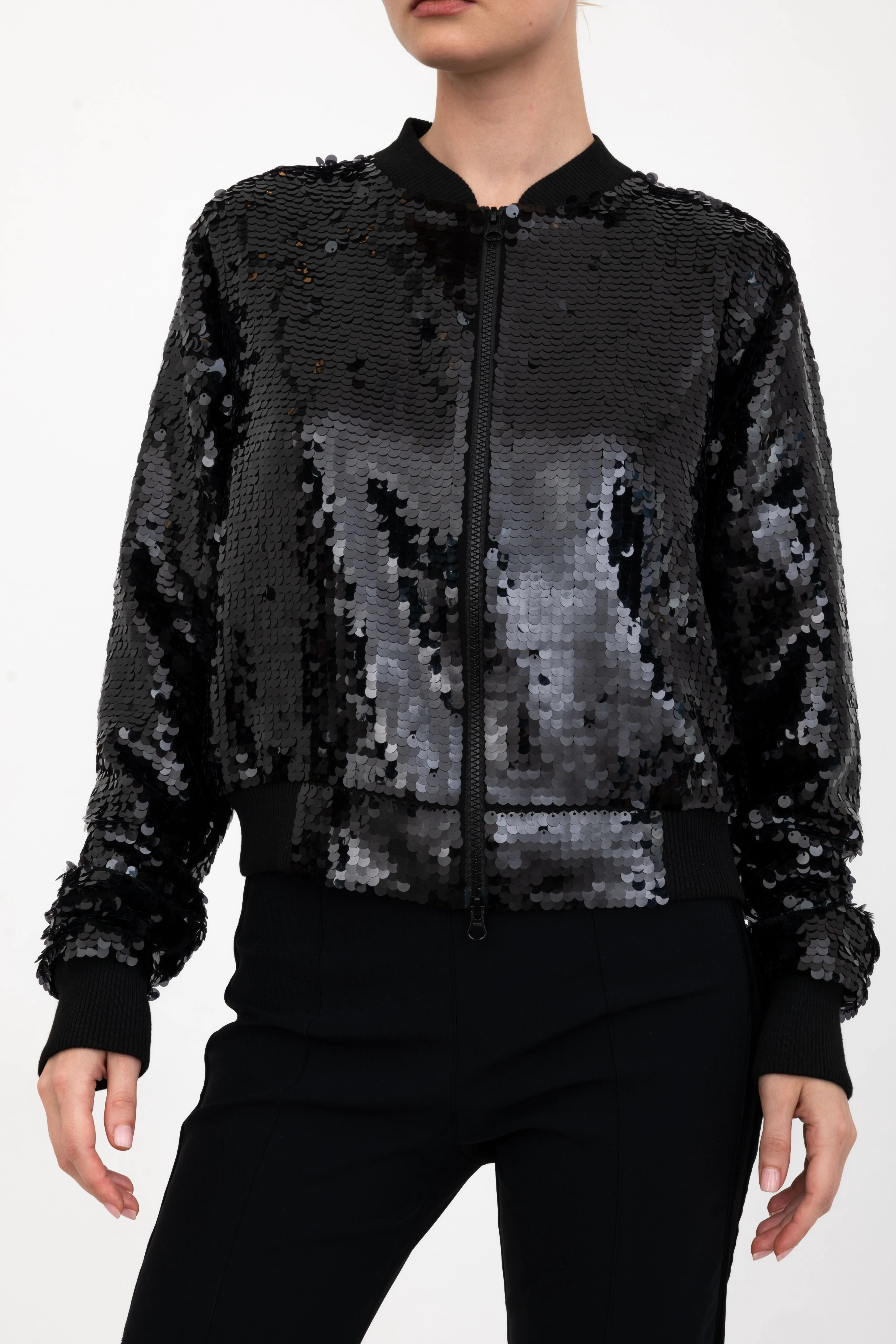 Sequins Bomber Jacket - AMARANTE H24