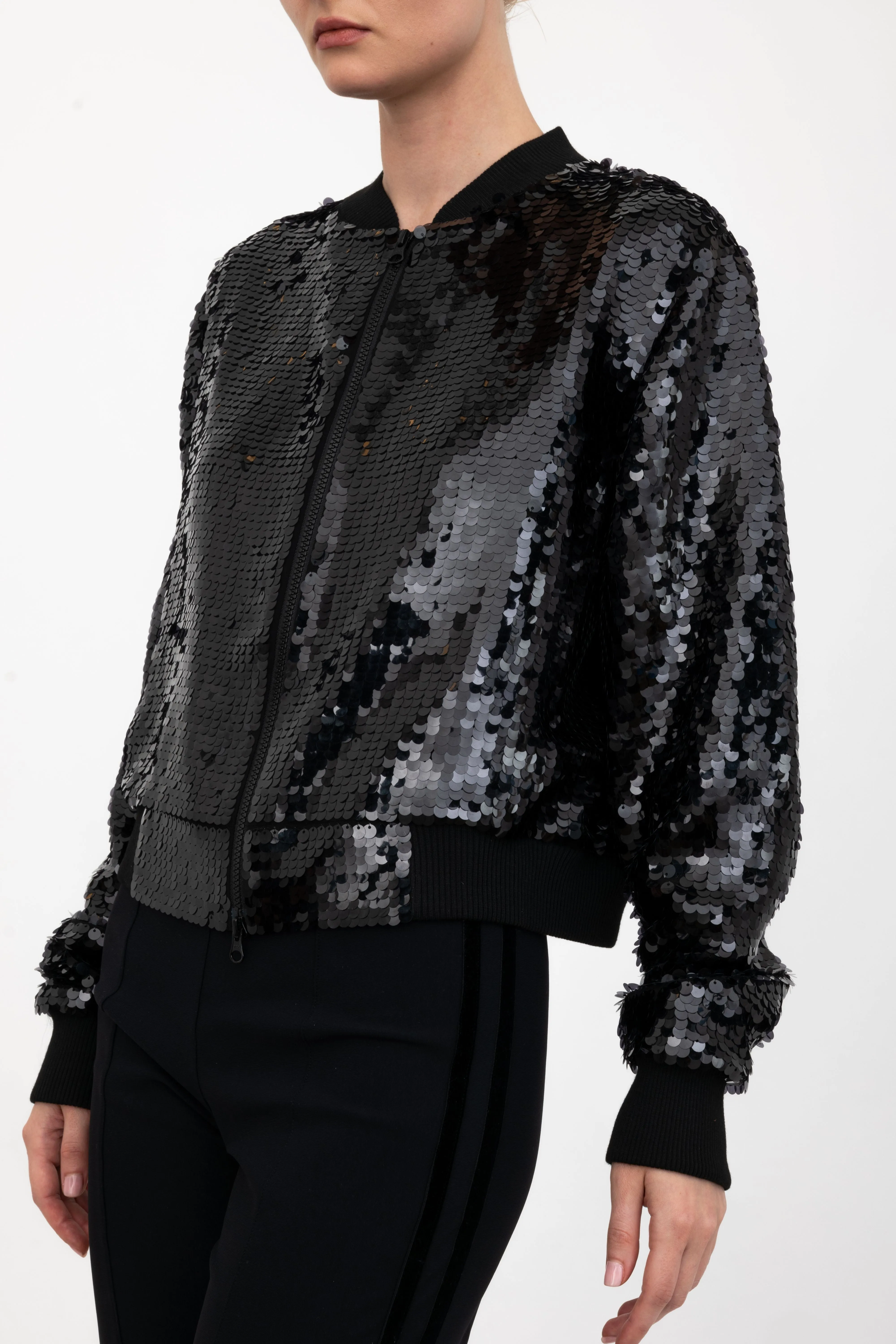 Sequins Bomber Jacket - AMARANTE H24